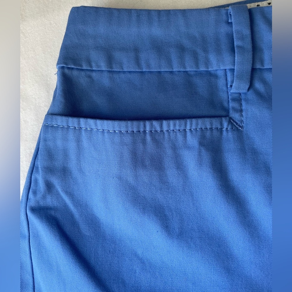 Talbots CURVY Blue Skimmer Capri Peddle Pusher Pants NWT Button Detail - Picture 6 of 14